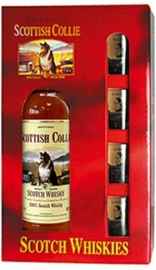 Виски шоталндский «Scottish Collie» +4 стакана+ качели, в подарочной упаковке