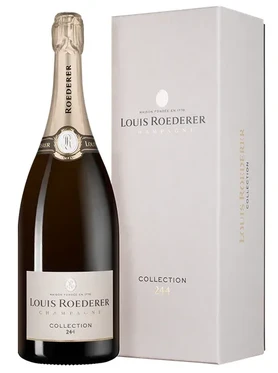 Шампанское белое брют Louis Roederer Collection 244 Brut, 1.5 л в подарочной упаковке
