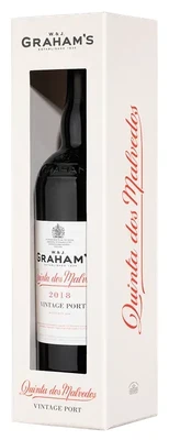 Портвейн Graham's Quinta dos Malvedos Vintage Port, 0.75 л 2018 в подарочной упаковке