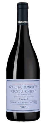Вино красное сухое Domaine Bruno Clair Gevrey-Chambertin Premier Cru Clos du Fonteny, 0.75 л 2020