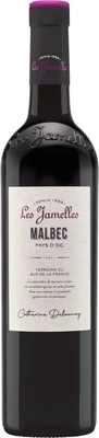 Вино красное сухое Les Jamelles Malbec Pays d Oc IGP, 0.75 л 2024