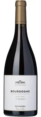 Вино красное сухое Vuillemez Pere et Fils Bourgogne 17 Rubis Pinot Noir AOC, 0.75 л 2022