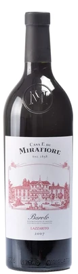 Вино красное сухое Mirafiore Lazzarito Barolo DOCG, 0.75 л 2007
