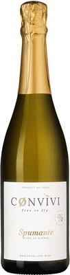 Вино безалкогольное игристое белое полусладкое Convivi Spumante Blanc de Blancs Dealcoholized, 0.75 л