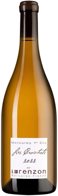 Вино белое сухое Domaine Bruno Lorenzon Mercurey 1-er Cru Les Croichots AOC, 0.75 л 2022