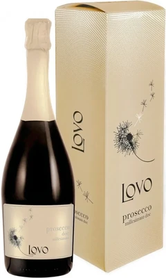 Вино игристое белое сухое Lovo Prosecco Millesimato, 0.75 л в подарочной упаковке