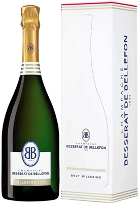 Шампанское белое брют Besserat de Bellefon Millesime Brut Champagne AOC, 0.75 л 2013, в подарочной упаковке