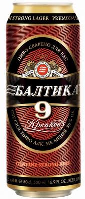 Пиво «Балтика №9 Крепкое» в жестяной банке