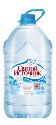 Вода негазированная «Святой Источник, 5 л» пластик
