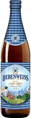 Пиво «Liebenweiss Hefe-Weissbier» в стеклянной бутылке