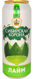 Пиво «Сибирская Корона Лайм» в жестяной банке