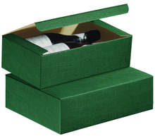 Коробка c маркировкой «UNICA 2 bottiglie Seta Verde»