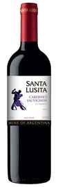 Вино красное сухое «Santa Lusita Cabernet Sauvignon» вино защищенного географического указания категории ИП региона Мендоса