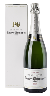 Шампанское белое сухое «Pierre Gimonnet & Fils Cuis 1er Cru, 0.75 л» в подарочной упаковке