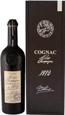 Коньяк французский «Lheraud Cognac 1972 Fins Bois» в деревянной подарочной коробке