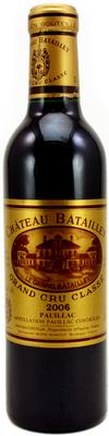 Вино красное сухое «Chateau Batailley, 0.375 л» 2006 г.
