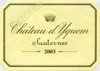 Вино белое сладкое «Chateau d'Yquem» 2003 г.