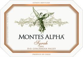Вино красное сухое «Montes Alpha Syrah» 2011 г.