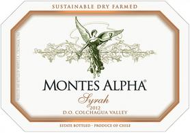 Вино красное сухое «Montes Alpha Syrah» 2012 г.