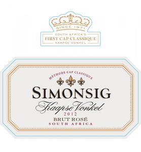 Вино игристое розовое брют «Simonsig Kaapse Vonkel Brut Rose» 2012 г.