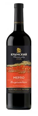 Вино красное полусладкое «Крымский винный завод Мерло»