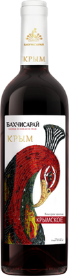 Вино столовое красное сухое «Бахчисарай Крымское»