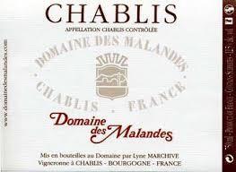 Вино белое сухое «Domaine des Malandes Chablis» 2015 г.