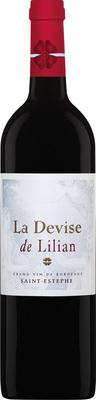 Вино красное сухое «La Devise de Lilian» 2010 г.