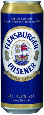 Пиво «Flensburger Pilsener, 0.5 л» в жестяной банке