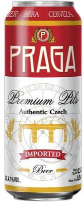 Пиво «Praga Premium Pils» в жестяной банке