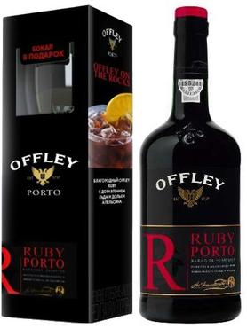 Портвейн «Offley Ruby Porto» в подарочной упаковке, с бокалом