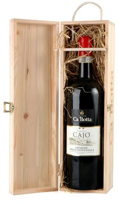 Вино красное полусухое «Amarone della Valpolicella Tenuta Cajo» 2012 г., в деревянном футляре