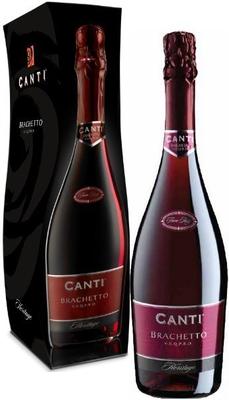Вино игристое красное сладкое «Brachetto» в подарочной упаковке