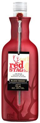 Виски американский «Jim Beam Red Stag Black Cherry» в подарочной упаковке-чехле