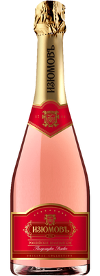 Российское шампанское розовое полусладкое «Изюмовъ»