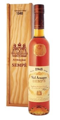 Арманьяк «Sempe Vieil Armagnac» 1948 г. в деревянной подарочной упаковке