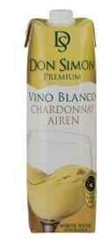 Вино белое полусухое «Don Simon Premium Chardonnay - Airen (Tetra Pak)»