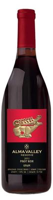Вино красное сухое «Alma Valley Pinot Noir Reserve» 2013 г.