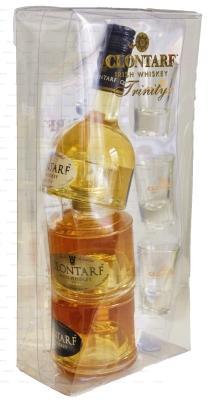 Подарочный набор виски «Clontarf + Clontarf Reserve + Clontarf Single Malt» + 3 стопки