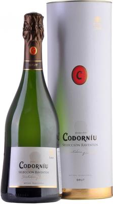 Вино игристое белое брют «Codorniu Seleccion Raventos Cava brut» в подарочной упаковке