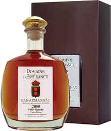 Арманьяк «Domaine d'Esperance Bas-Armagnac Folle Blanche» 2000 г. в подарочной упаковке