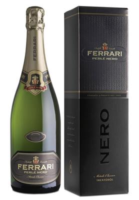 Вино игристое белое экстра брют «Ferrari Perle Nero Extra Brut» 2008 г., в подарочной упаковке