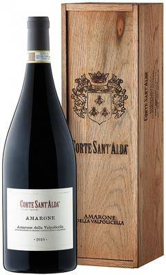 Вино красное сухое «Corte Sant'Alda Amarone della Valpolicella» 2010 г. с защищенным географическим указанием в подарочной упаковке