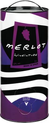 Вино красное сухое «Wineintube Merlot» в подарочной упаковке