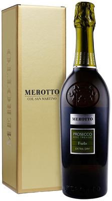 Вино игристое белое экстра сухое «Treviso Prosecco Extra Dry Furlo» в подарочной упаковке.