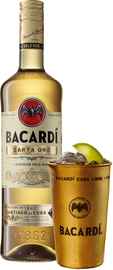Ром «Bacardi Carta Oro» с металлическим стаканом