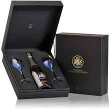 Шампанское белое брют «Barons de Rothschild» в подарочной упаковке с 2 бокалами