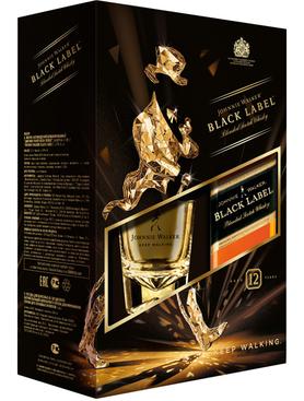 Виски «Johnnie Walker Black Label» в подарочной упаковке со стаканом