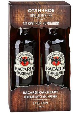 Ром «Bacardi Oakheart Original» в подарочной упаковке 2х0.5
