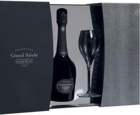 Вино игристое белое сухое «Laurent-Perrier Grand Siecle» подарочный набор с двумя бокалами